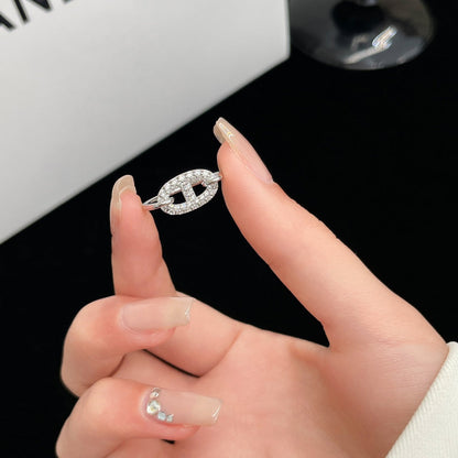 [⭐Veyra]RONDE SMALL SILVER DIAMOND RING