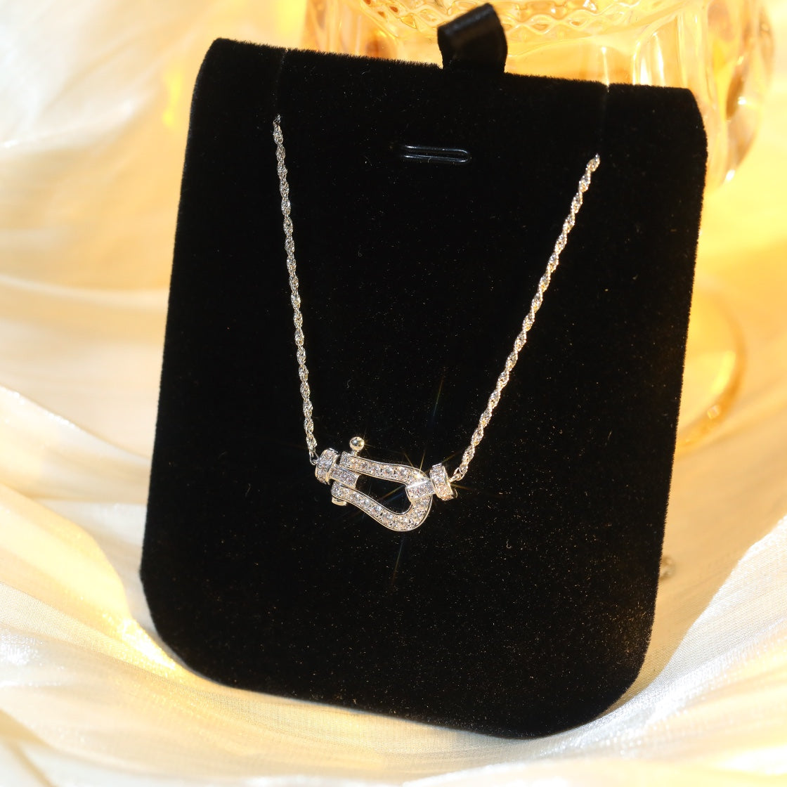 [⭐Veyra]FORCE 10 DIAMOND SILVER NECKLACE MINI MODEL