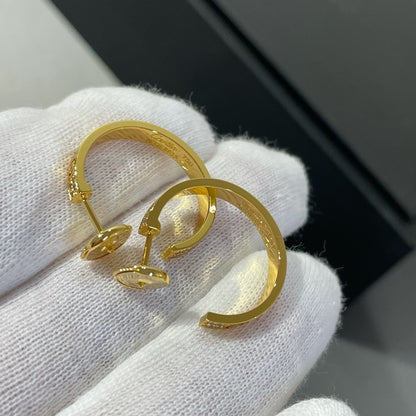 [⭐Veyra]LOVE DIAMOND GOLD HOOP EARRINGS