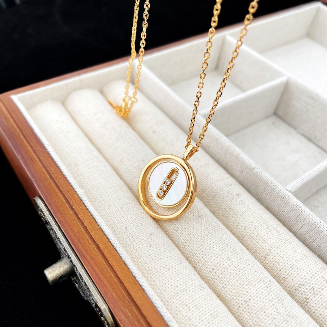 [⭐Veyra]Demo MOVE MOP PINK GOLD NECKLACE