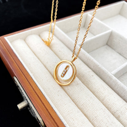 [⭐Veyra]Demo MOVE MOP PINK GOLD NECKLACE