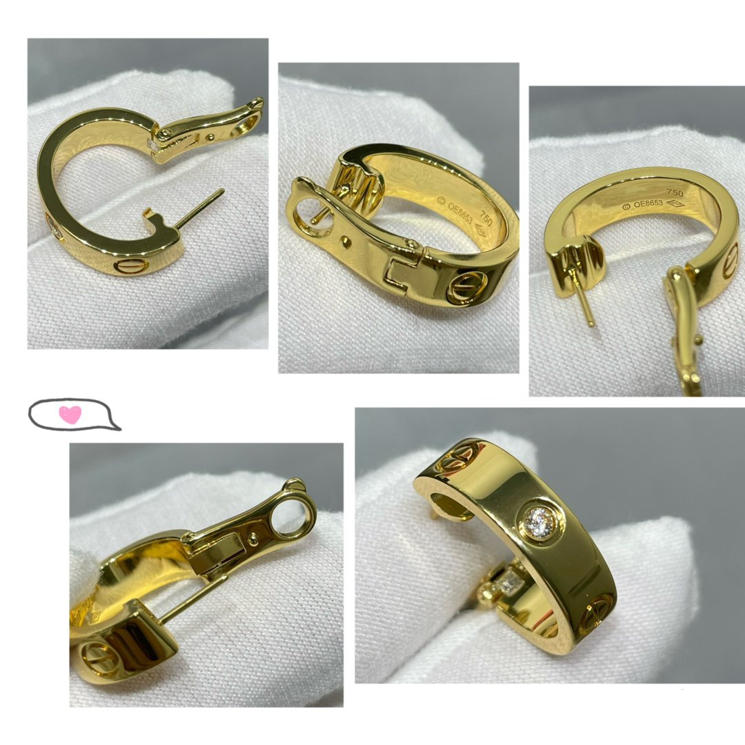 [⭐Veyra]LOVE 5.5MM 1 DIAMOND EARRINGS