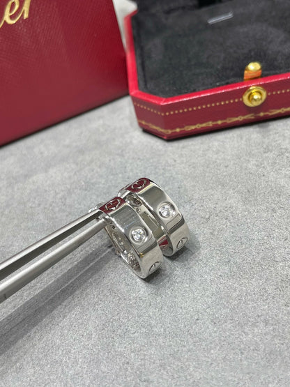 [⭐Veyra]LOVE 5.5MM 1 DIAMOND EARRINGS