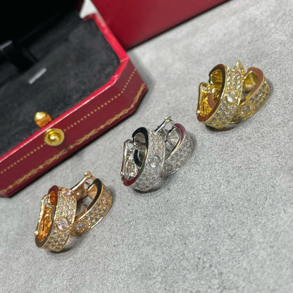 [⭐Veyra]LOVE 5.5MM DIAMOND PAVED EARRINGS