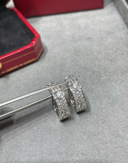 [⭐Veyra]LOVE 5.5MM DIAMOND PAVED EARRINGS