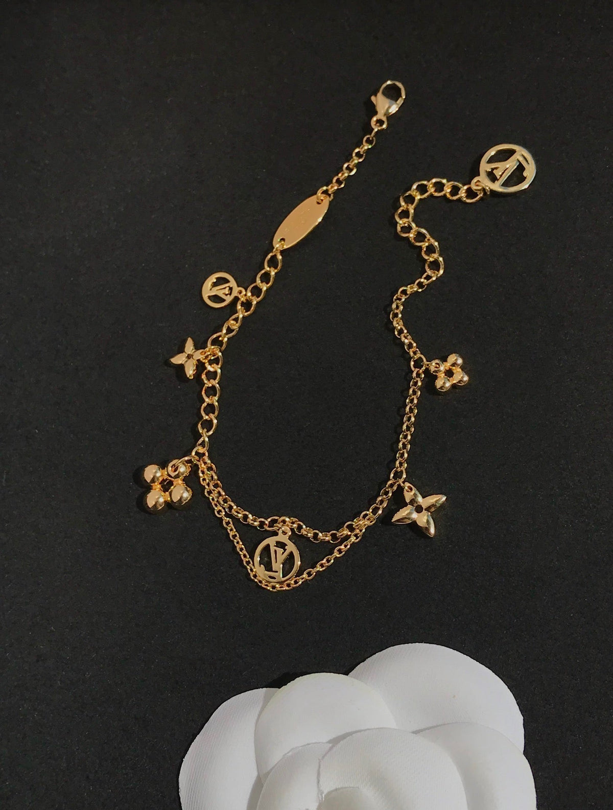 [⭐Veyra]BLOOMING PINK GOLD MOP BRACELET