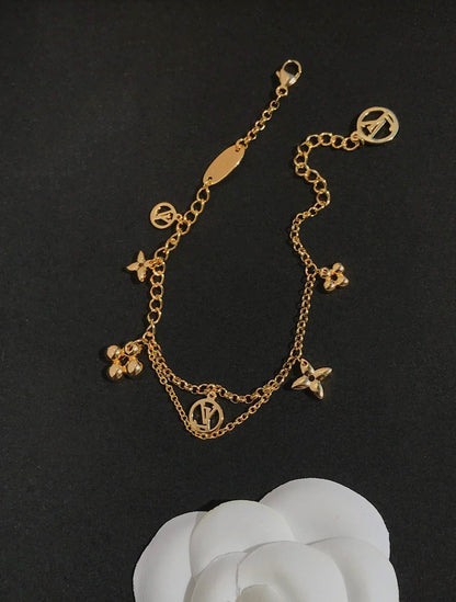 [⭐Veyra]BLOOMING PINK GOLD MOP BRACELET