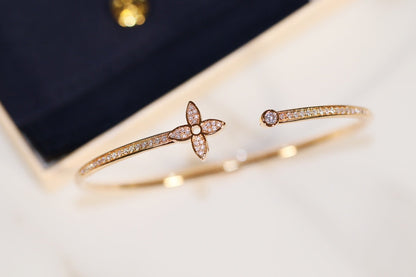 [⭐Veyra]IDYLLE GOLD OPEN BRACELET DIAMOND PAVED