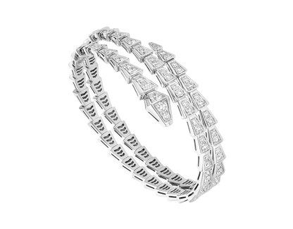 [⭐Veyra]SERPENTI BRACELET SILVER DIAMOND DOUBLE ROW