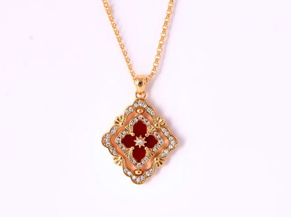 [⭐Veyra] B.C.L ENAMEL ROTATING SINGLE-DIAMOND NECKLACE（Various colors）