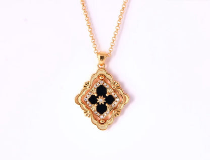 [⭐Veyra] B.C.L ENAMEL ROTATING SINGLE-DIAMOND NECKLACE（Various colors）