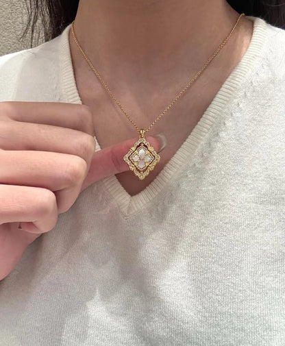 [⭐Veyra] B.C.L ENAMEL ROTATING SINGLE-DIAMOND NECKLACE（Various colors）
