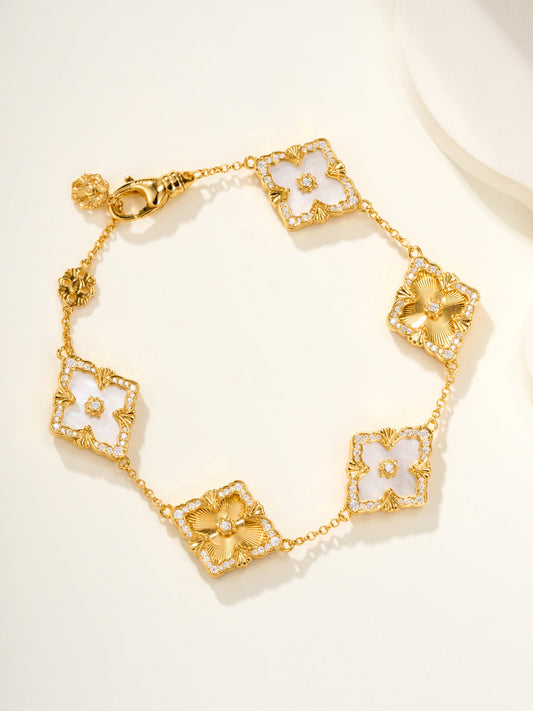 [⭐Veyra]B.C.L ENAMELED Five-Flower Bracelet（Various Colors) BIG SIZE