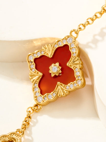 [⭐Veyra]B.C.L ENAMELED Five-Flower Bracelet（Various Colors) BIG SIZE