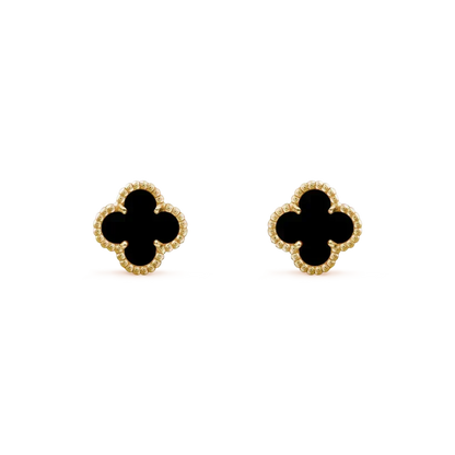 [⭐Veyra]CLOVER MINI 9.5MM BLACK MOP EARRINGS