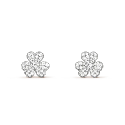 [⭐Veyra]CLOVER COMOS DIAMOND EARRINGS SILVER