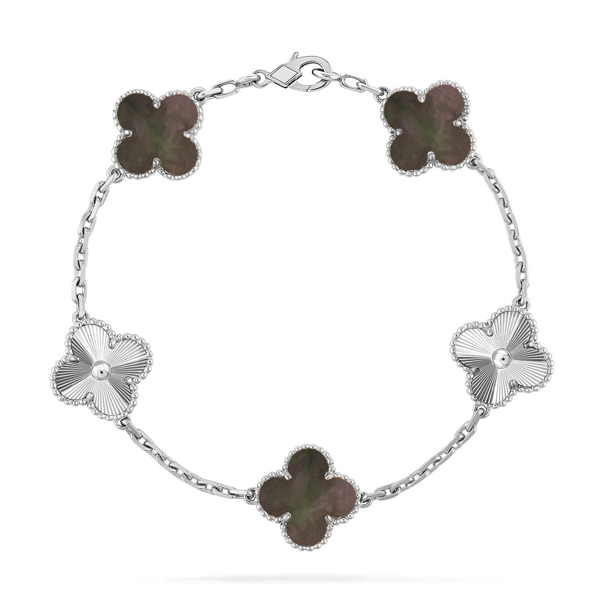 [⭐Veyra] CLOVER 5 MOTIF GRAY MOP BRACELET COLLECTION