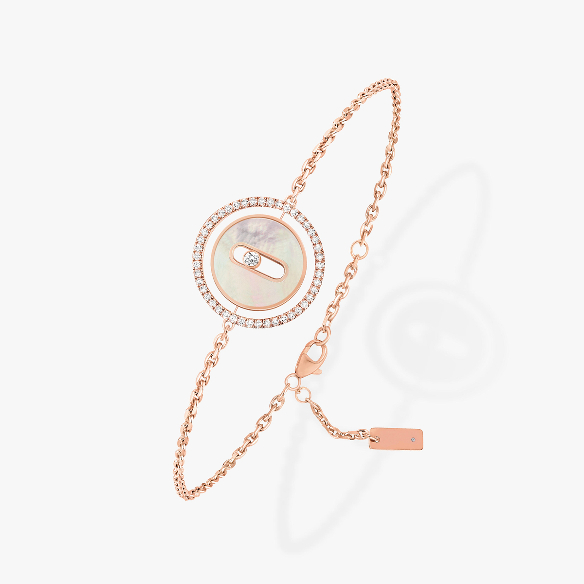 [⭐Veyra]Demo MOVE WHITE MOTHER OF PEARL PINK GOLD DIAMOND BRACELET