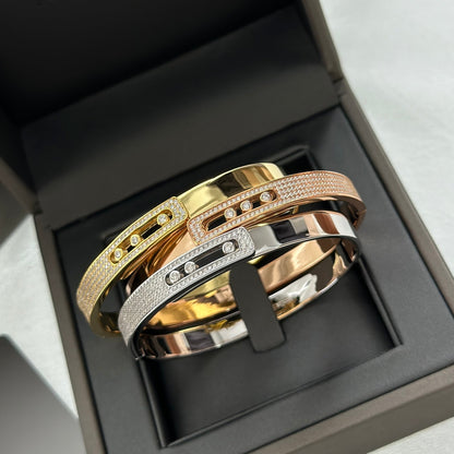 [⭐Veyra]Move Noa Rose Gold Pavé Diamond Bangle Bracelet