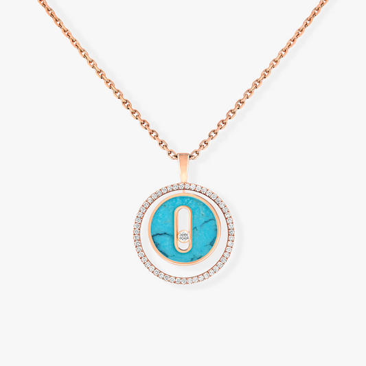 [⭐Veyra]Demo MOVE 1 DIAMOND TURQUOISE PINK GOLD DIAMOND NECKLACE