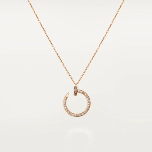 [⭐Veyra]JUSTE NECKLACE PINK GOLD DIAMONDS