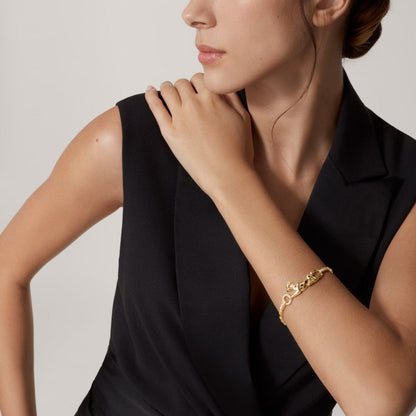 [⭐Veyra]PANTHERE HALF DIAMOND ON CHAIN BRACELET