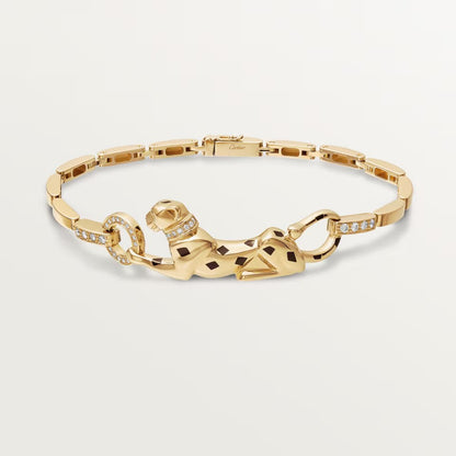 [⭐Veyra]PANTHERE HALF DIAMOND ON CHAIN BRACELET
