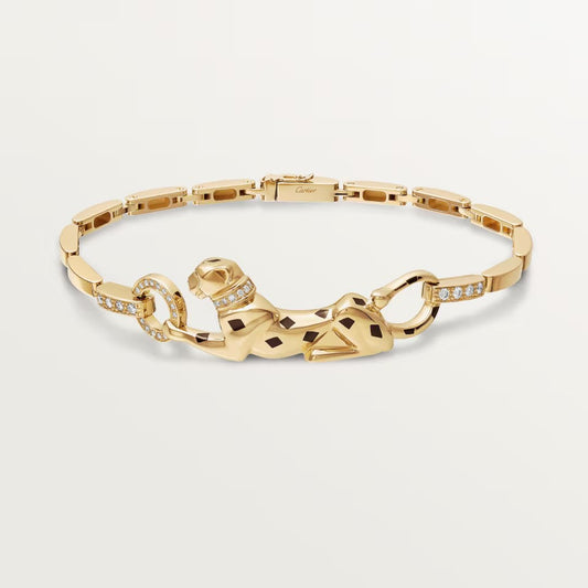 [⭐Veyra]PANTHERE HALF DIAMOND ON CHAIN BRACELET
