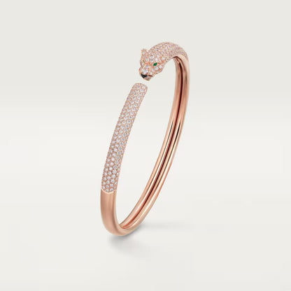 [⭐Veyra]PANTHERE FULL DIAMOND OPEN BRACELET
