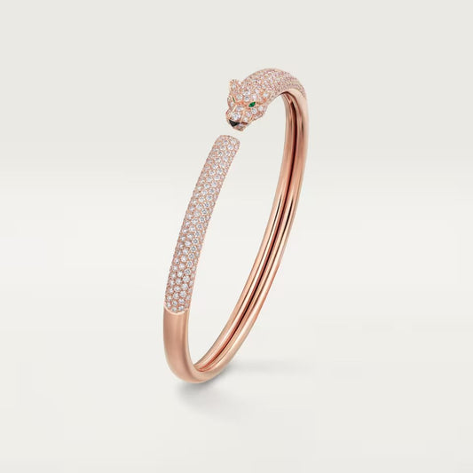 [⭐Veyra]PANTHERE FULL DIAMOND OPEN BRACELET
