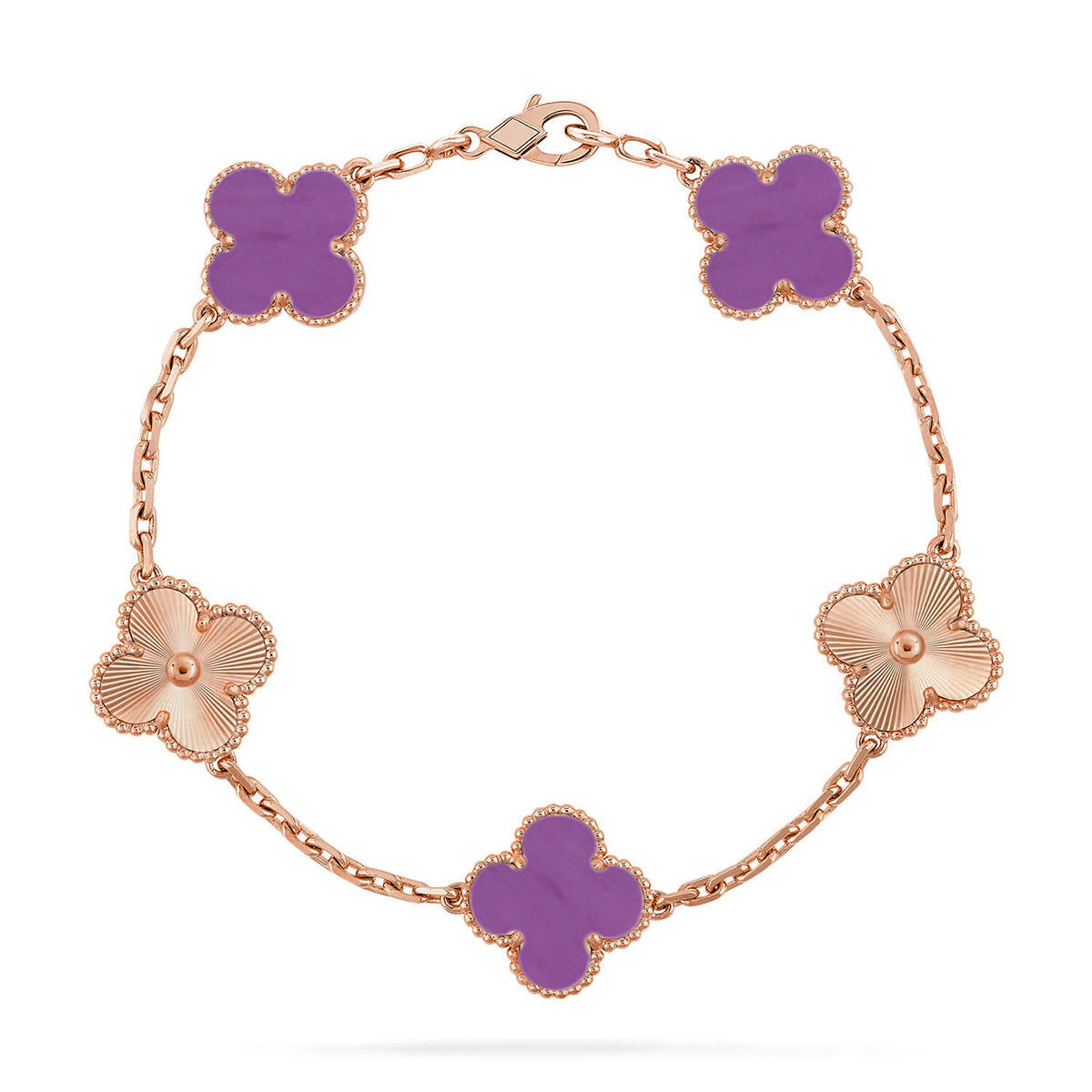[⭐Veyra] CLOVER 5 MOTIF VIOLET BRACELET COLLECTION