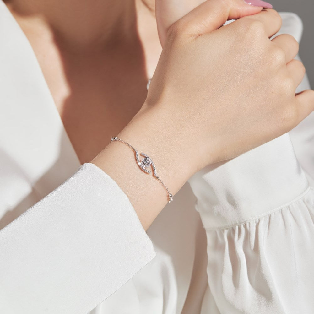 [⭐Veyra]Demo Eye Pave-Set Diamond Bracelet