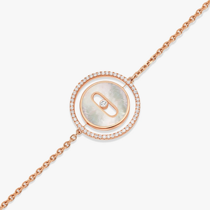 [⭐Veyra]Demo MOVE WHITE MOTHER OF PEARL PINK GOLD DIAMOND BRACELET