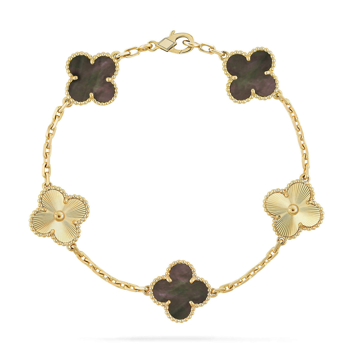 [⭐Veyra] CLOVER 5 MOTIF GRAY MOP BRACELET COLLECTION