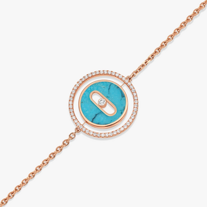 [⭐Veyra]Demo MOVE TURQUOISE PINK GOLD DIAMOND BRACELET