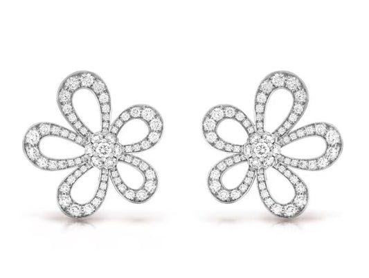 [⭐Veyra]FLOWERLACE EARRINGS FULL DIAMONDS