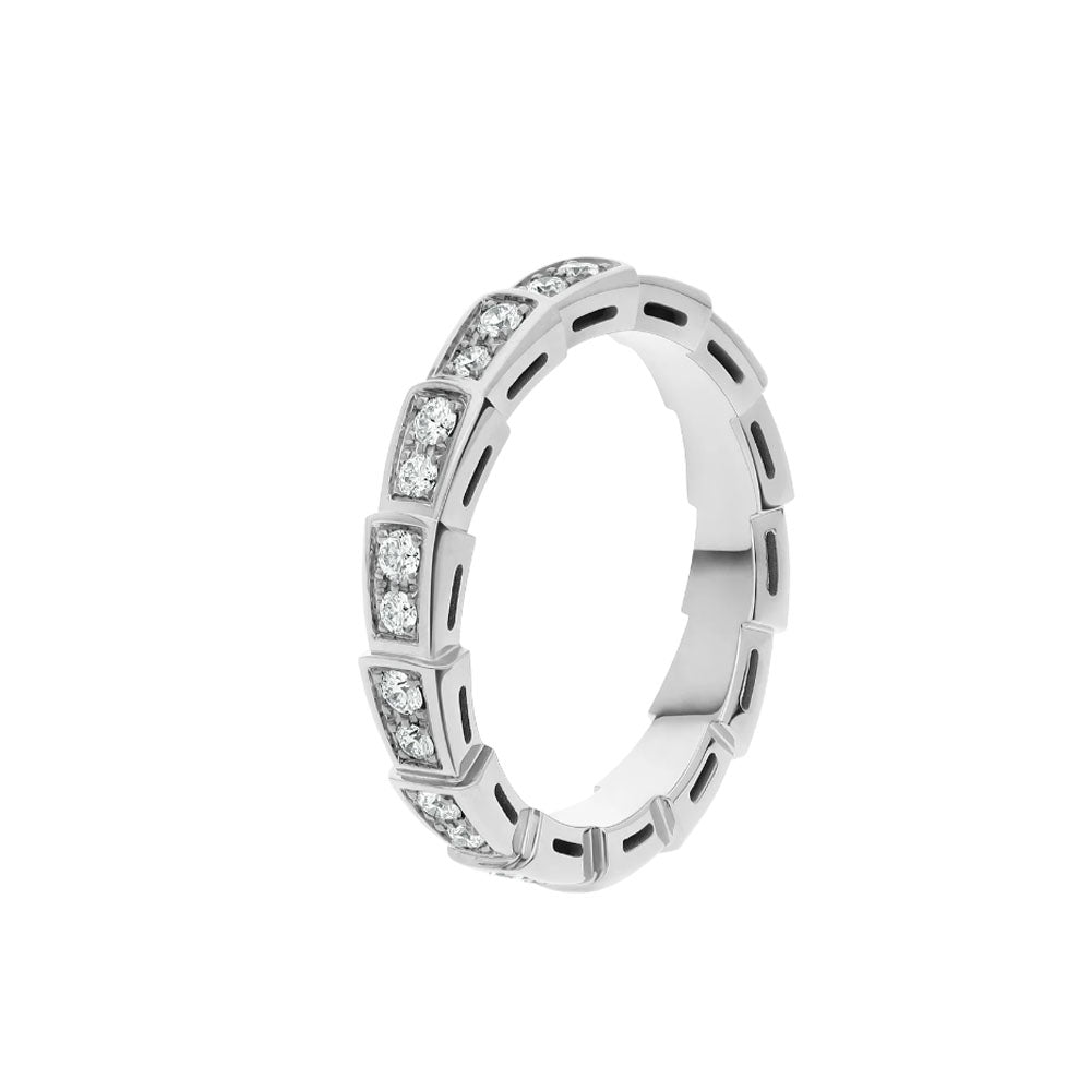 [⭐Veyra]SERPENTI RING SILVER DIAMOND PAVED 3MM