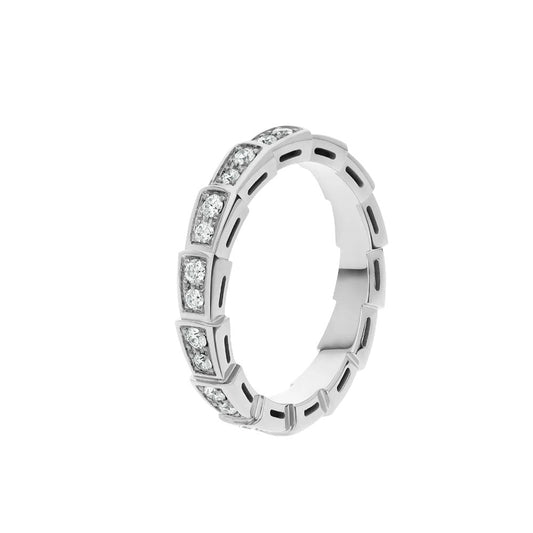 [⭐Veyra]SERPENTI RING SILVER DIAMOND PAVED 3MM