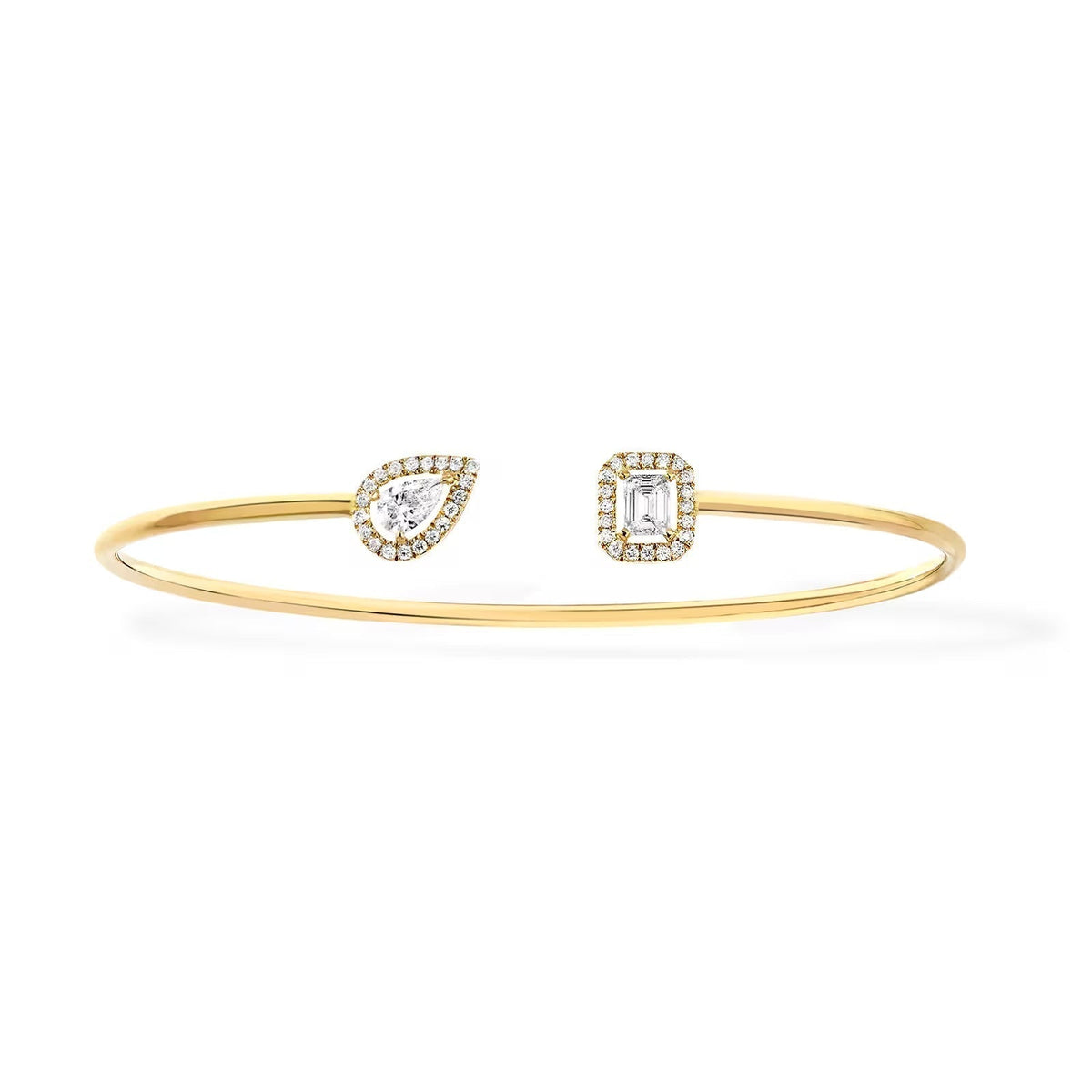 [⭐Veyra]JONC FLEX MY TWIN TOI & MOI SILVER DIAMOND BRACELET
