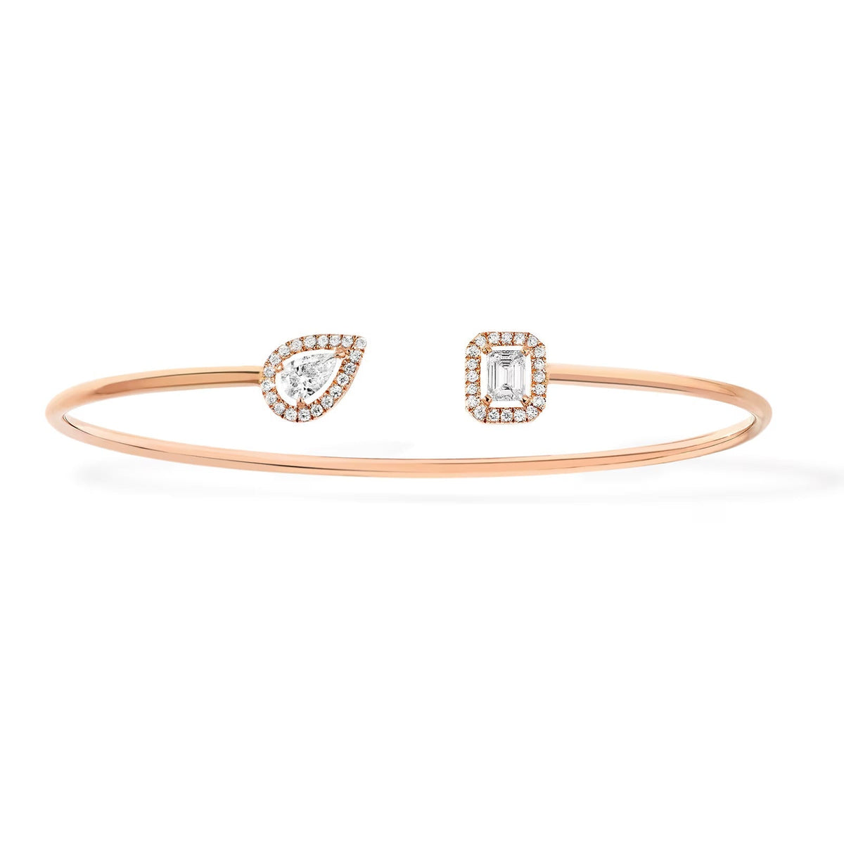 [⭐Veyra]JONC FLEX MY TWIN TOI & MOI SILVER DIAMOND BRACELET