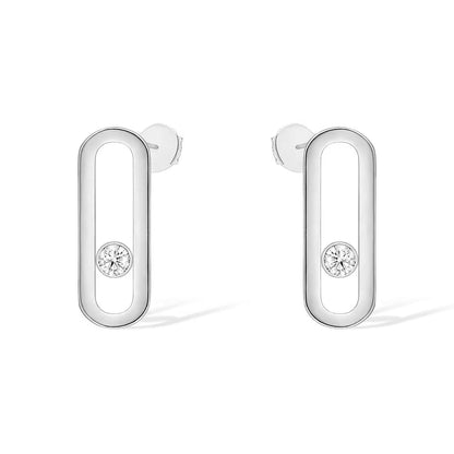 [⭐Veyra]MOVE UNO SMALL 1 DIAMOND EARRINGS