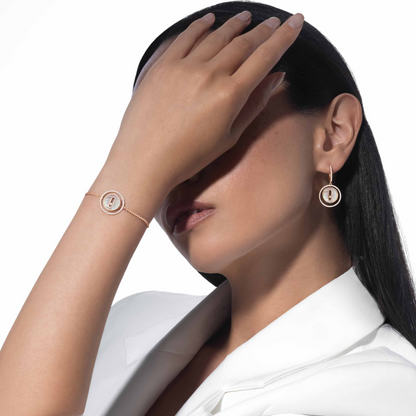 [⭐Veyra]Demo MOVE WHITE MOTHER OF PEARL PINK GOLD DIAMOND BRACELET