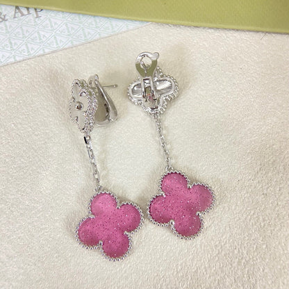 [⭐Veyra]2026 NEW CLOVER 2 MOTIF  BUBBLE PINK ENAMEL