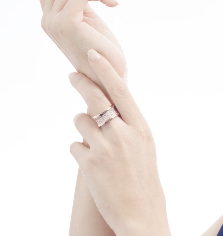 [⭐Veyra]ZERO 1 WITH PAVED DIAMONDS ON THE SPIRAL RING