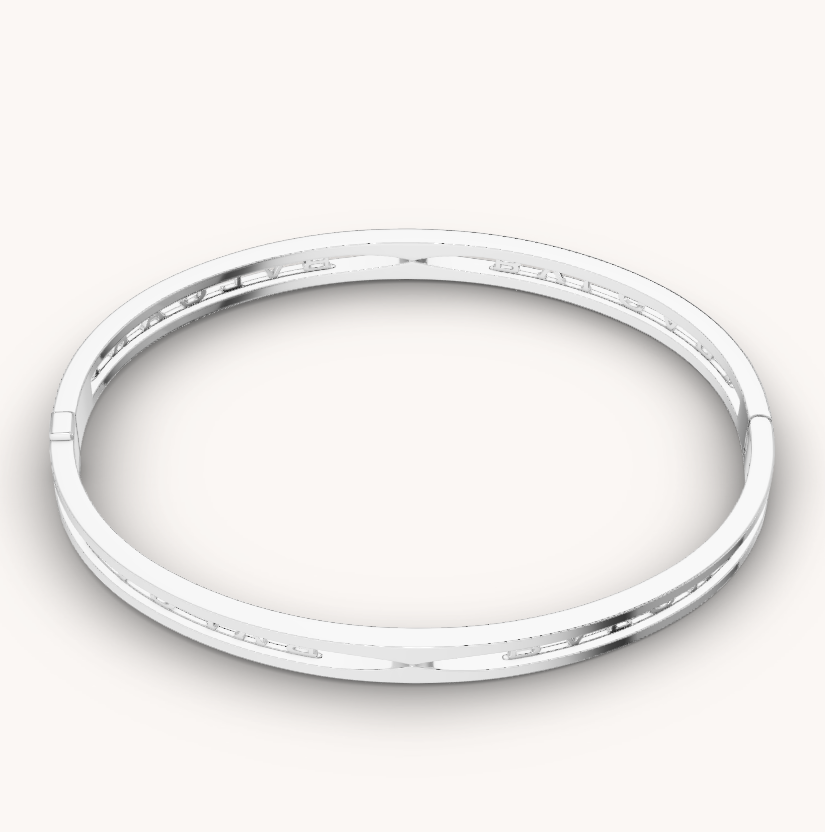 [⭐Veyra]ZERO 1 SPIRAL LOGO SILVER BRACELET