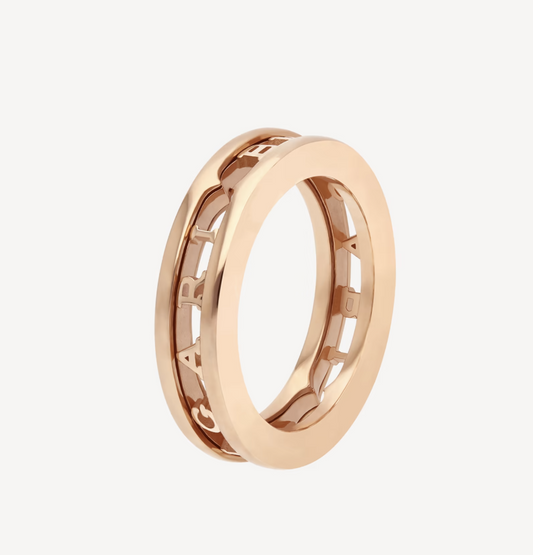 [⭐Veyra]ZERO 1 ONE-BAND WITH OPENWORK LOGO SPIRAL RING