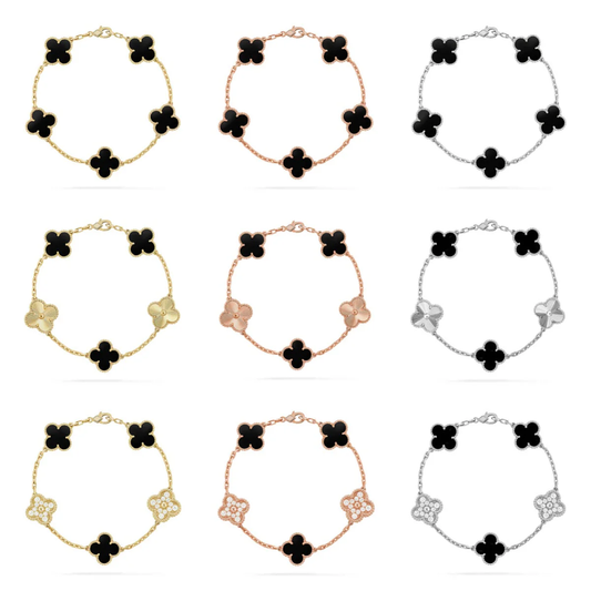 [⭐Veyra] CLOVER 5 MOTIF ONYXS BRACELET COLLECTION