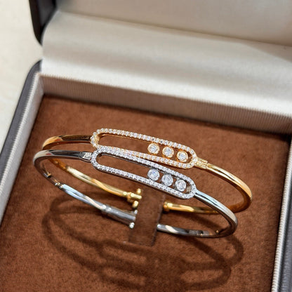 [⭐Veyra]Move Pavé Diamond Bangle Bracelet M