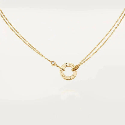 [⭐Veyra]LOVE NECKLACE 16MM 2 DIAMONDS