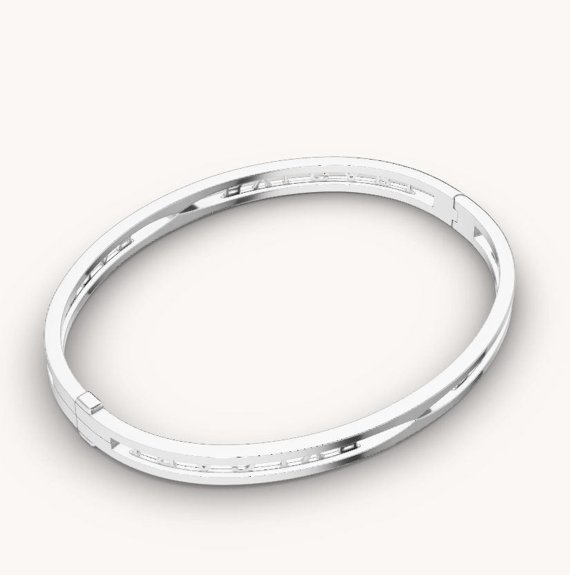[⭐Veyra]ZERO 1 SPIRAL LOGO SILVER BRACELET